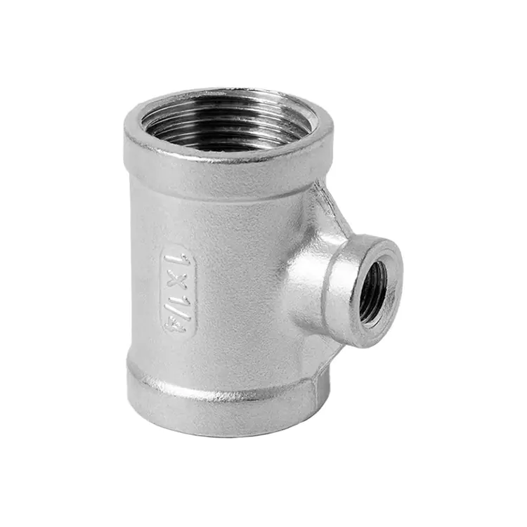 BSP Stainless Steel Kuchepetsa Tee Yachikazi Yachikazi