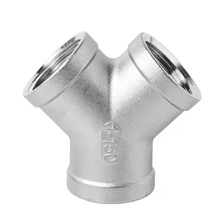 BSP Stainless Steel Y-mtundu wa Male Threaded Tee