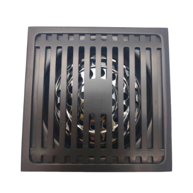 Gun Gray Square Doorizing Floor Drain
