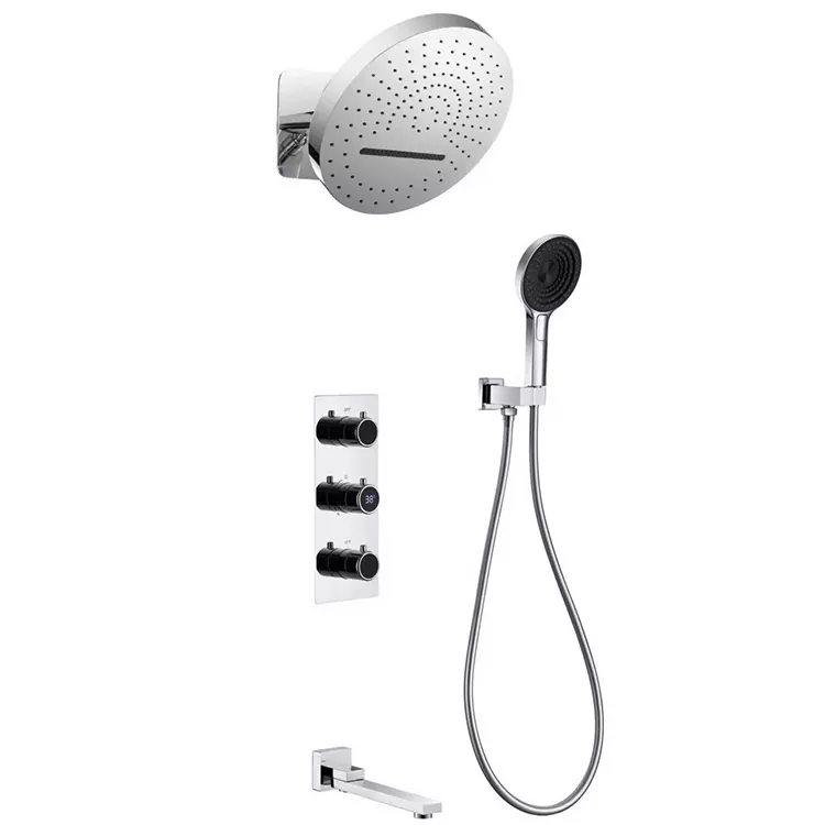Shower Yapampanda Yozungulira Yokhala Ndi Digital Display