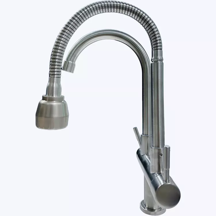 Khitchini Yozungulira Imodzi-Yozizira Yapawiri-Chitoliro Chapawiri Chotulutsa Faucet