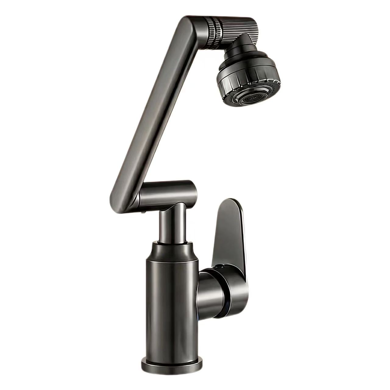 Kuzungulira kwa Robotic Arm Hot And Cold Basin Faucet